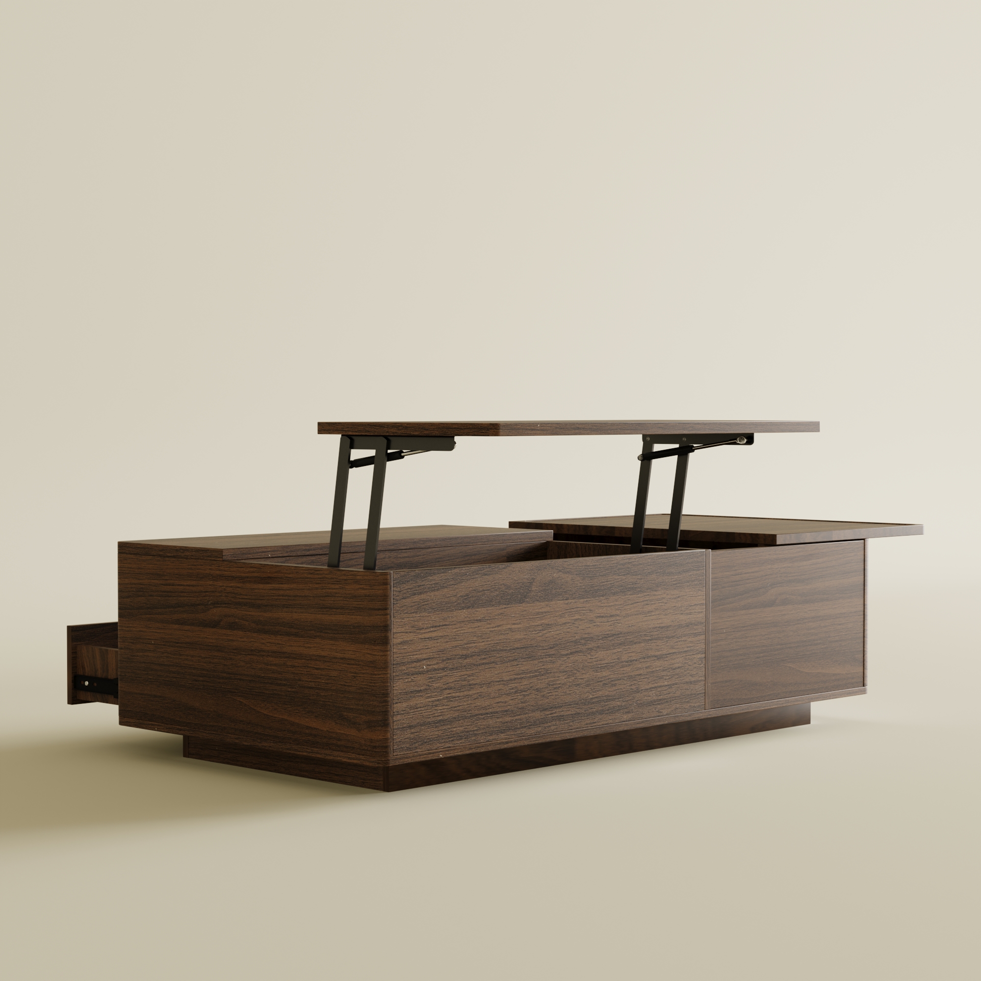 طاولة متعددة الإستخدامات - بني خشبي